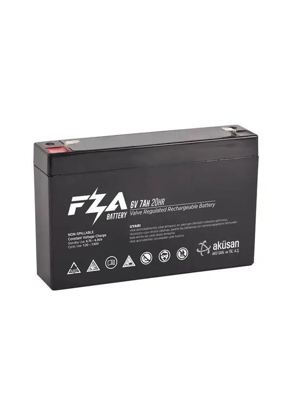 FZA 6 V 7 AH AGM Bakımsız Kuru Çocuk Arabası Aküsü 151x34x94 mm